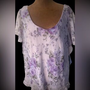 Purple floral top